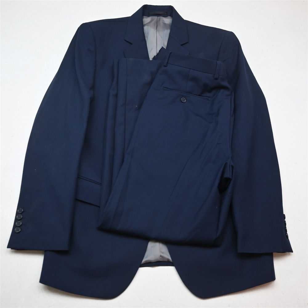 Renoir 38R 36x30 Navy Blue Mens Jacket Pants Suit
